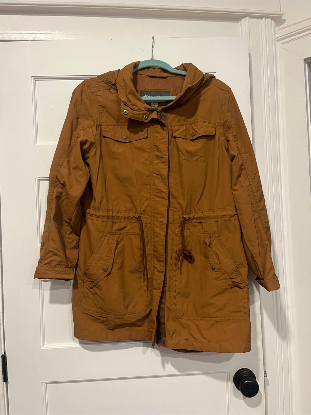 Eddie Bauer Travex Warm Khaki -Tone Hooded Utility Jacket